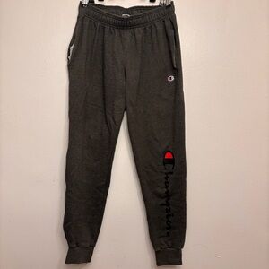 Champion Gray Sweatpants with Logo